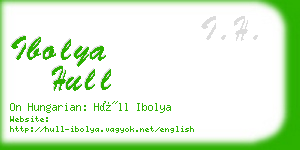ibolya hull business card